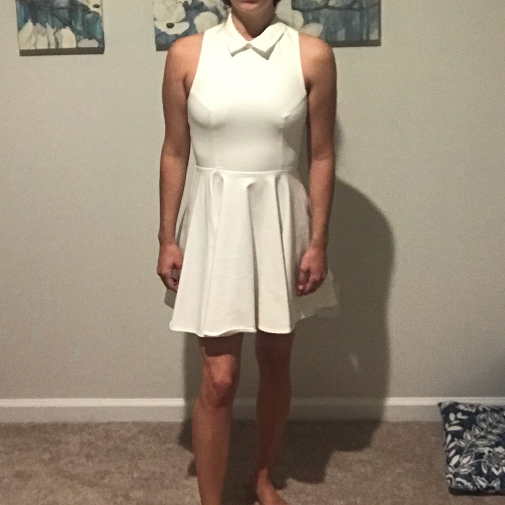 White Collared Dress